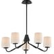 preview thumbnail 4 of 9, Maxim 12696WT Durham 5 Light 26" Wide Chandelier