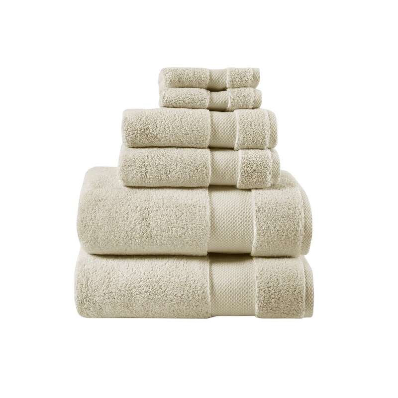 Madison Park Signature Splendor 1000gsm 100-percent Cotton 6 Piece Towel Set - Natural