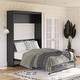 preview thumbnail 9 of 33, Signature Sleep Paramount Queen Murphy Bed, Black Oak