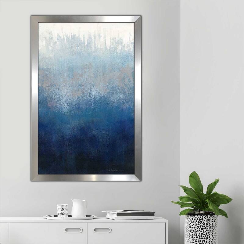 "Silver Wave I" by Silvia Vassileva Print on Acrylic - Blue