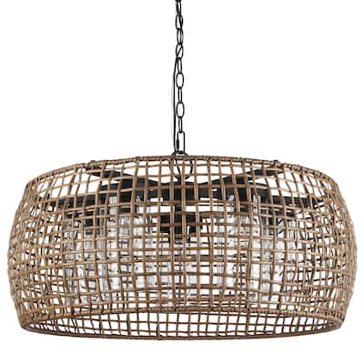 Golden Lighting 1067-ODP MAW Piper 5 Light 28" Wide Outdoor Pendant