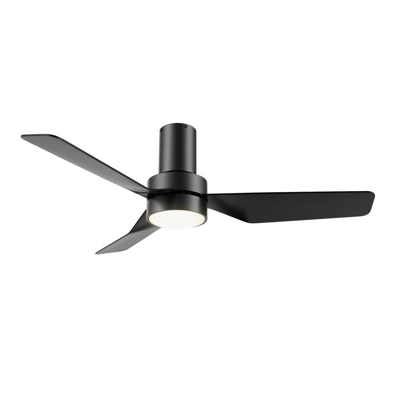 CARRO Nantes 44" ABS 3-Blade Indoor Smart Ceiling Fan with Light and Remote-Flush Mount