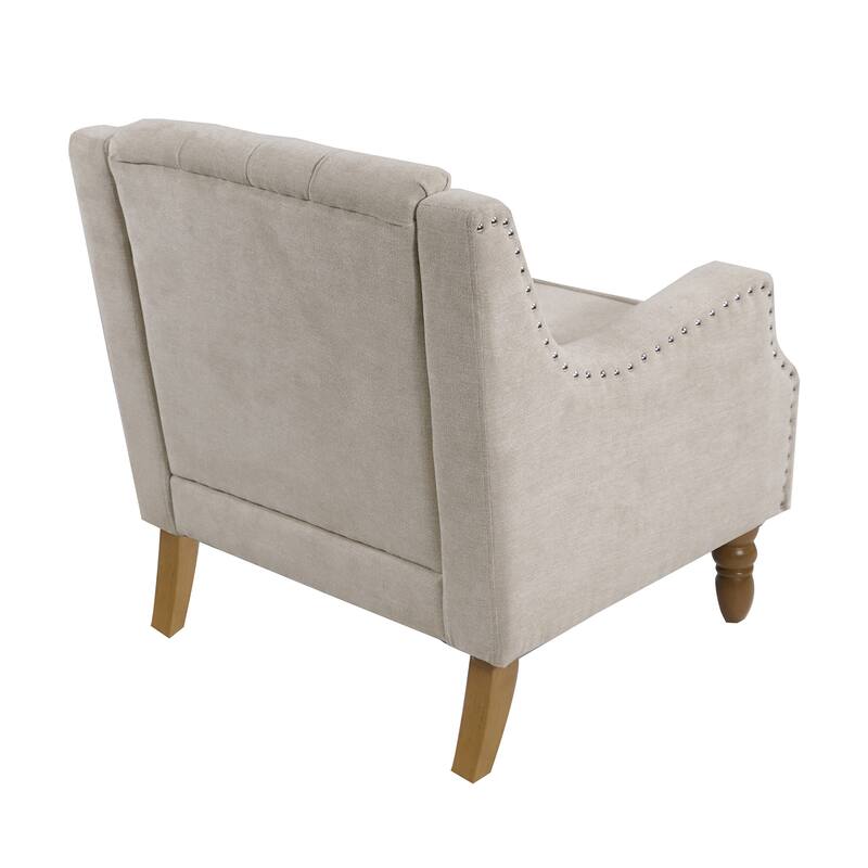 Accent Chair with Button Tufted Upholstered Armchair