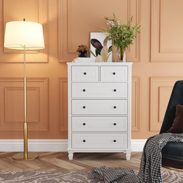 tall dresser drawers for sale 6 Drawer Tall Dresser with Sturdy Wood Frame Drawer Chest for Bedroom