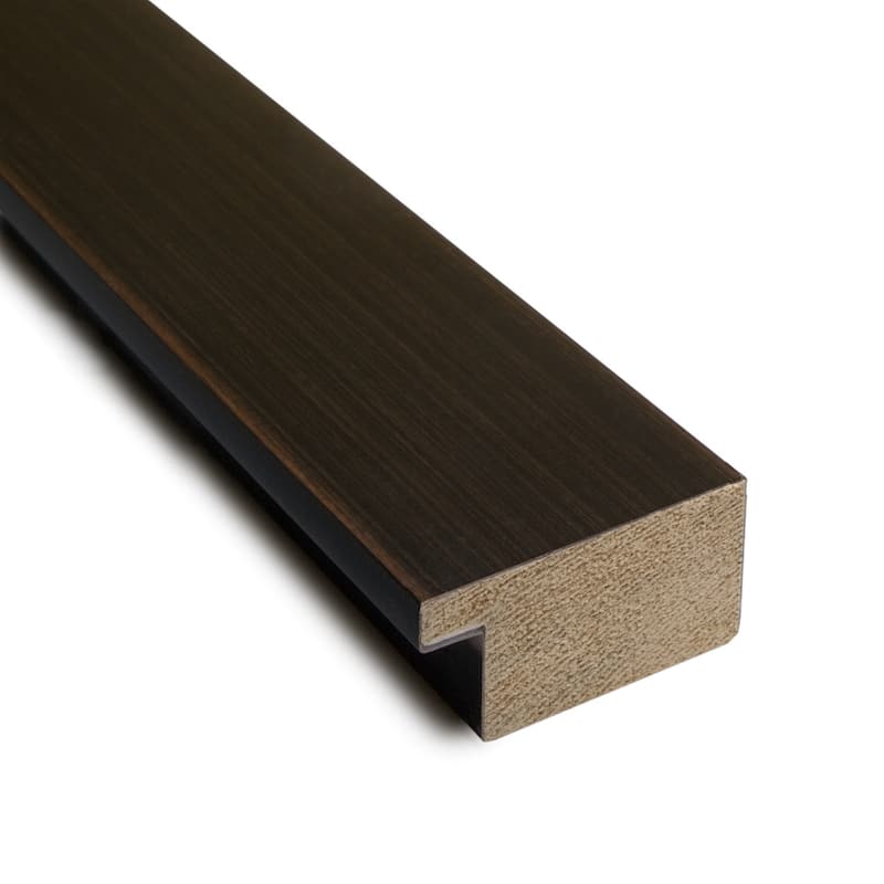 Non-Beveled Wood Bathroom Wall Mirror Frame - Espresso Brown