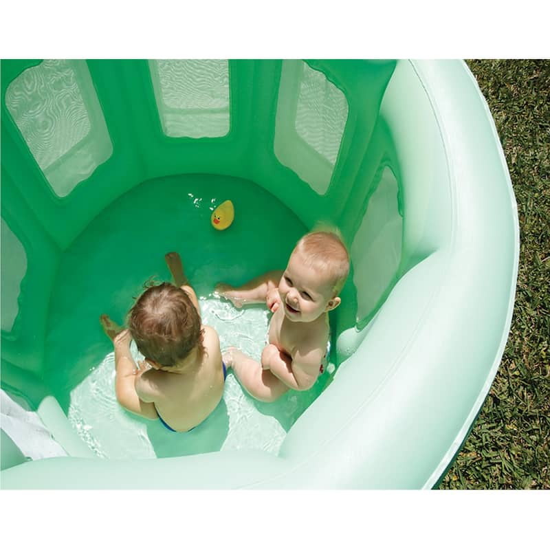 4-in-1 Room to Grow Portable Green Inflatable Baby Play Yard - 44"