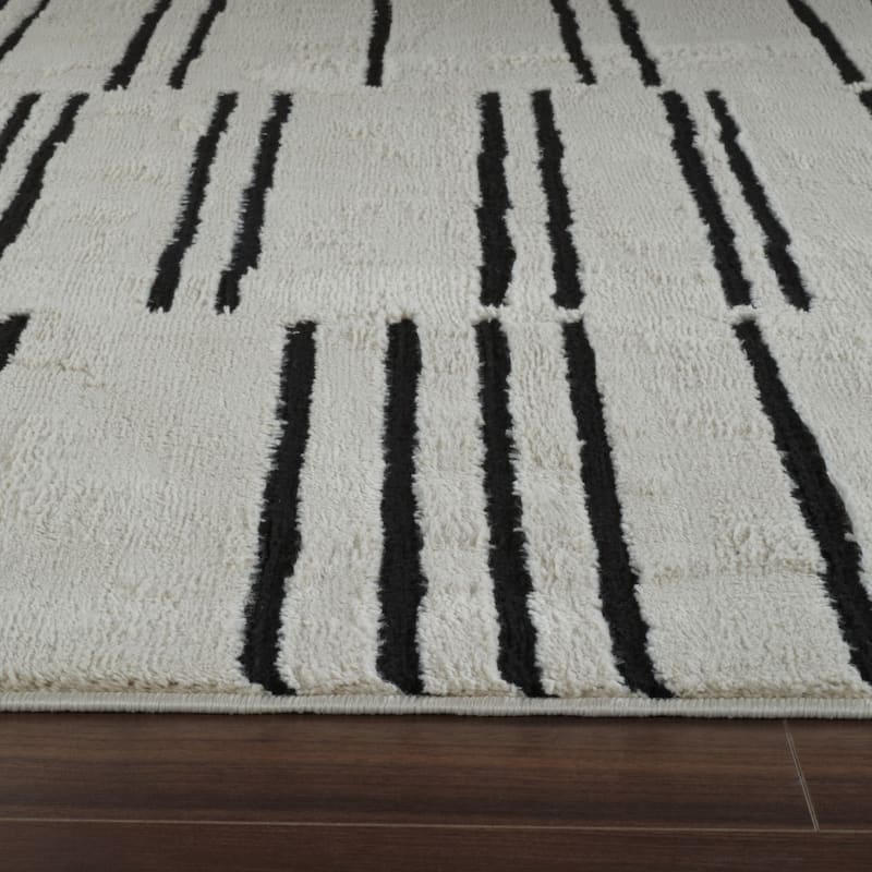 Bewi Distressed Abstract Modern Stain Resistant Soft Durable Area Rug By HomeRoots - 4' X 6'