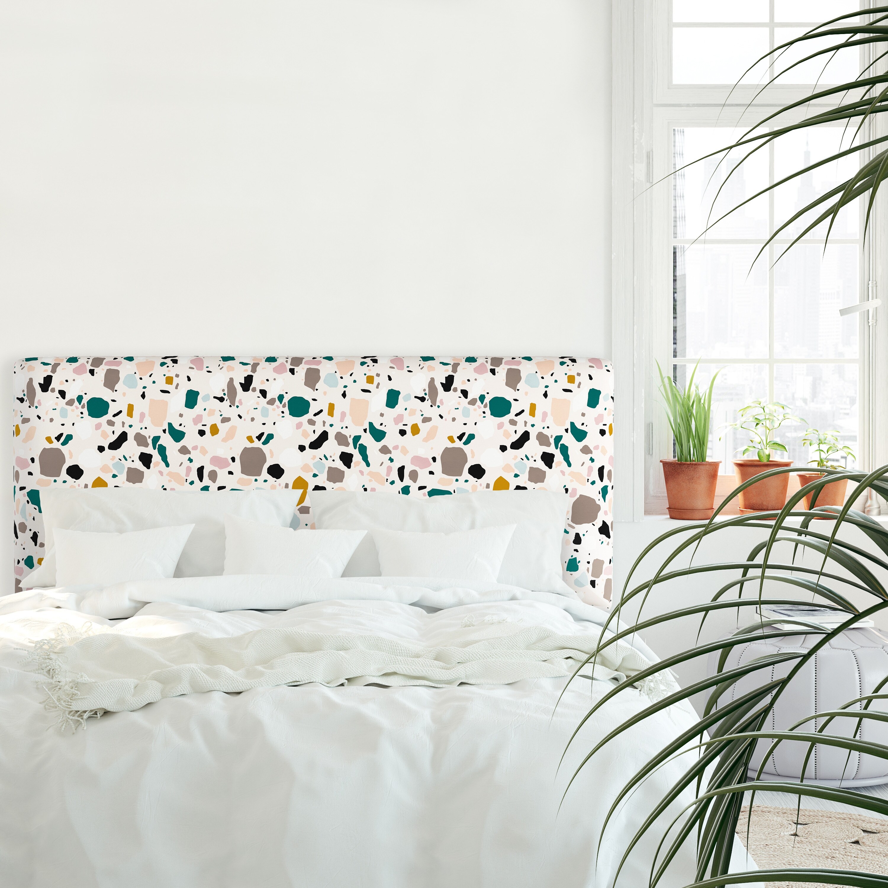 Browse our great prices & discounts on the best upholstered bed sets. skyline furniture twin upholstered headboard in terrazzo emerald ochre