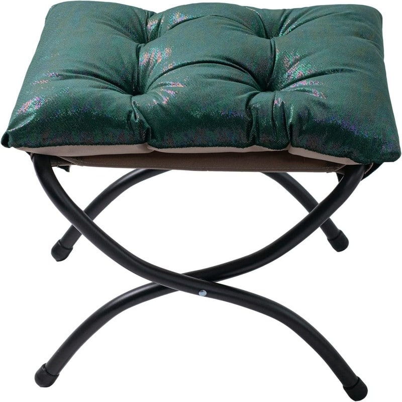 15" Folding Foot Stool Elegant Foldable Ottoman