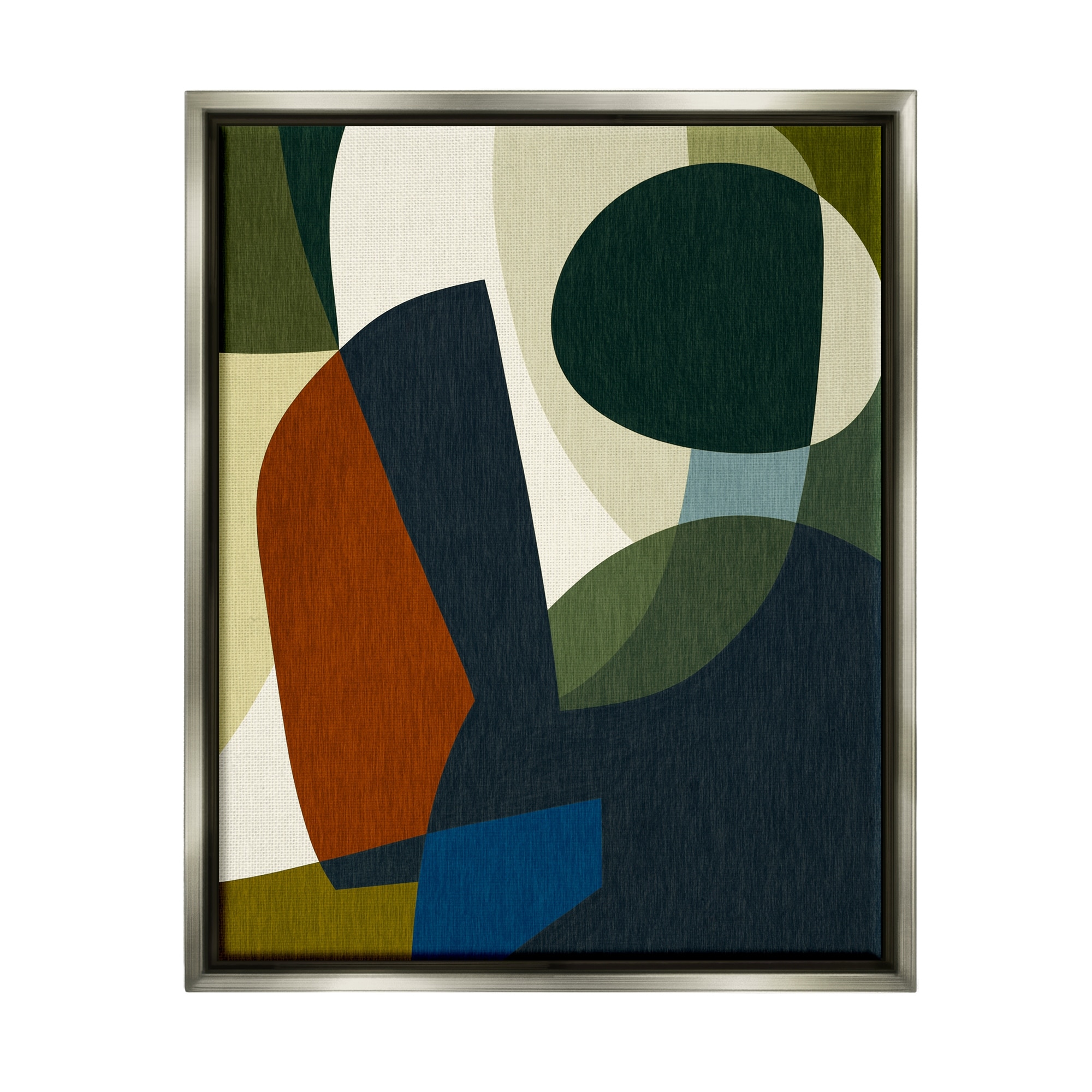 Stupell Dark Geometric Pattern Framed Floater Canvas Wall Art Design by Victoria Barnes