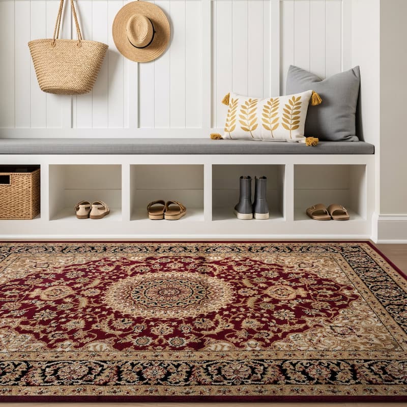 World Rug Gallery Traditional Oriental Medallion Area Rug