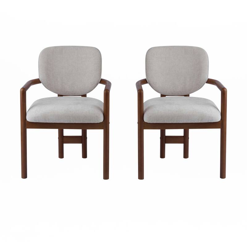 Dining Chairs Set of 2 Upholstered Arm Chairs