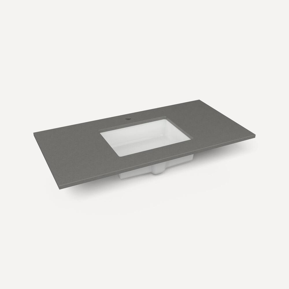 Robern TB49UCO-1 49" Quartz Vanity Top for Single Hole Faucet