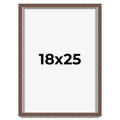 18x25 Shadow Box Frame Brown | 1.125 inches Deep Real Wood Rustic