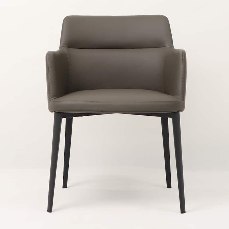 Williamsburg Leatherette Arm Chair - Charcoal