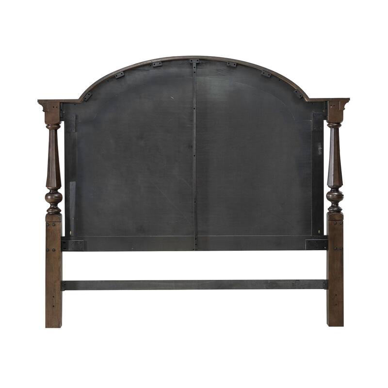 Arden Road Satin Cherry Queen Arched Poster Headboard, King or Queen