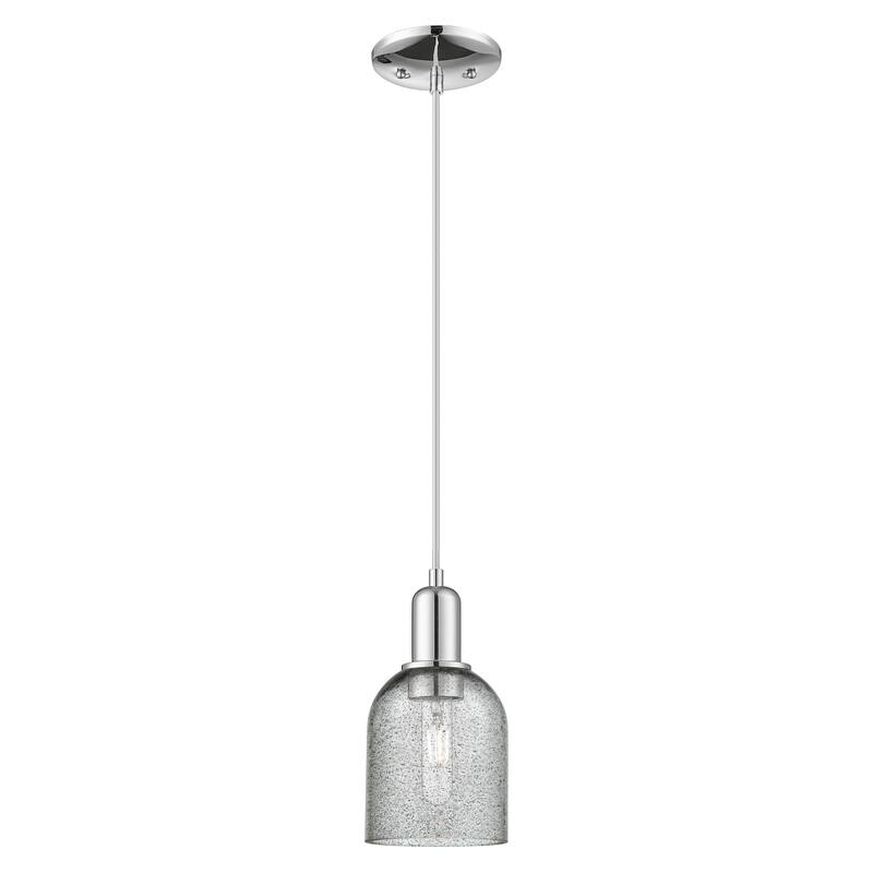 Innovations Lighting Endless Possibilities Arcadia - Caledonia - 1 Light 5" Cord Hung Mini Pendant - Charcoal/Polished Chrome