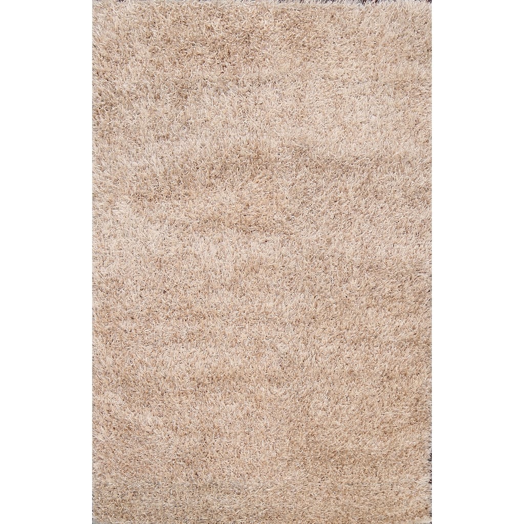 Contemporary Plush Shaggy Oriental Area Rug Hand-tufted Foyer Carpet - 5'5" x 7'3"