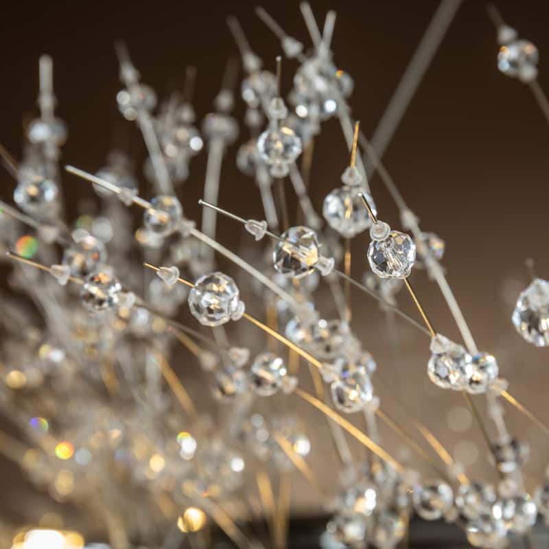 Modern Firework Crystal Chandelier for Dining Room and Living Room Bulb Included