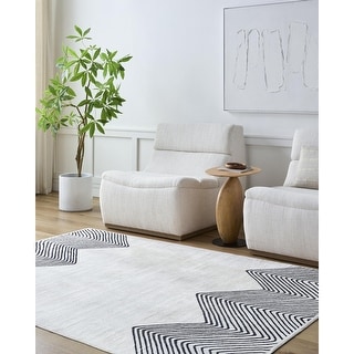 Livabliss Scandinavian Lavable Geometric Washable Area Rug