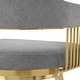 preview thumbnail 9 of 12, Chelsea Modern Swivel Bar Stool, Upholstered Counter Height Chair with Metal Frame