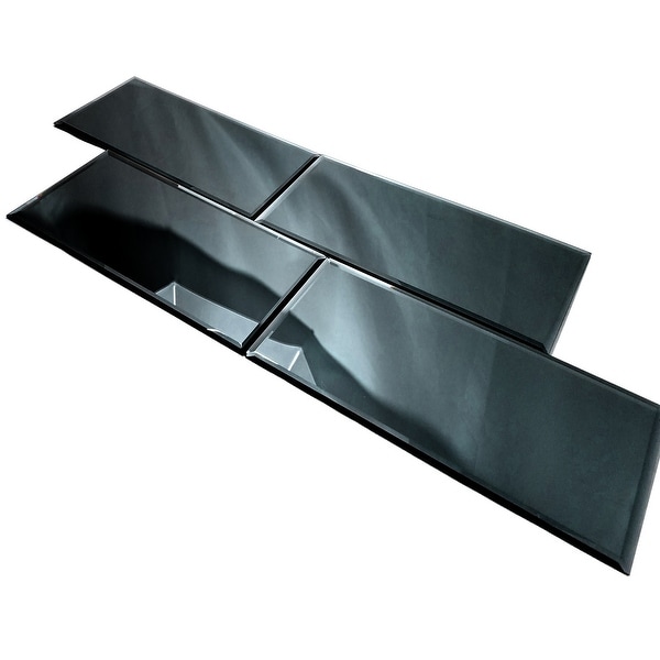 Miseno MT-WHSREF0816-GR Reflections - 8" x 16" Rectangle Wall Tile - Glossy Visual - Gray