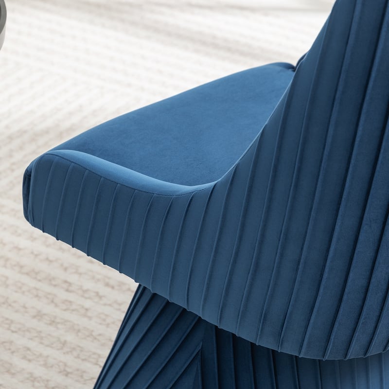 SEYNAR Modern Velvet 360 Degree Swivel Armless Dining chair Set of 6