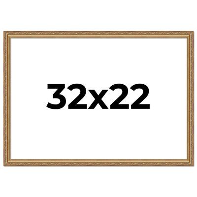32x22 Frame Red Solid Wood Picture Frame Width 1.75 Inches | Interior Frame Depth 1 13/16 Inches