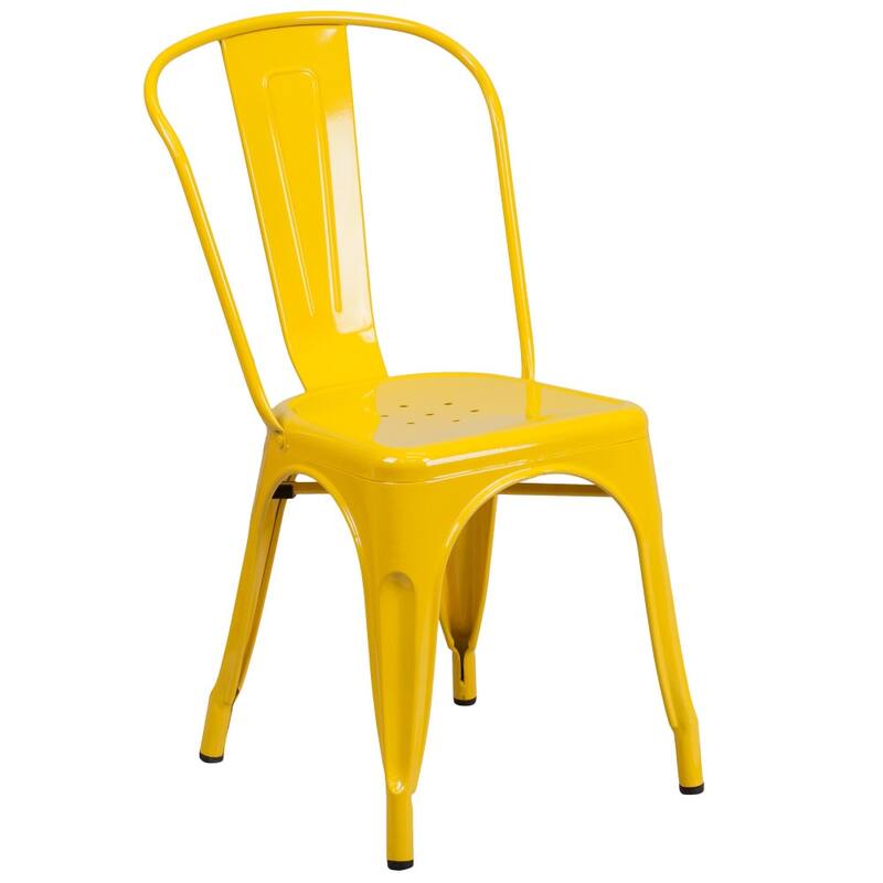 Metal Indoor/ Outdoor Stackable Bistro Chair (Set of 4)