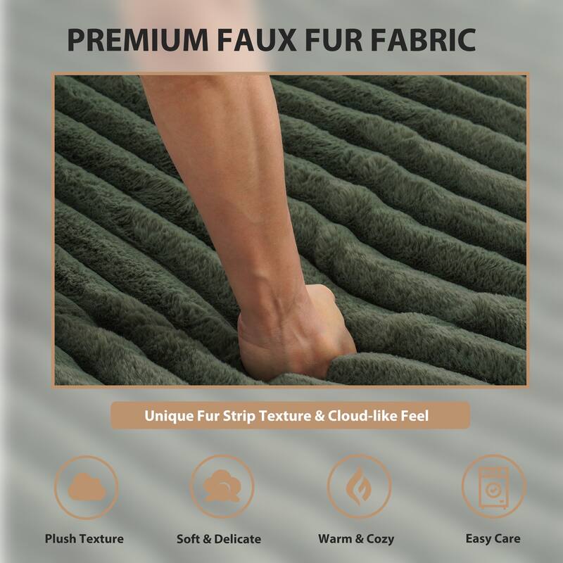 42"W Upholstered Chaise Lounge Sofa Bed with Pillow and Cup Holder