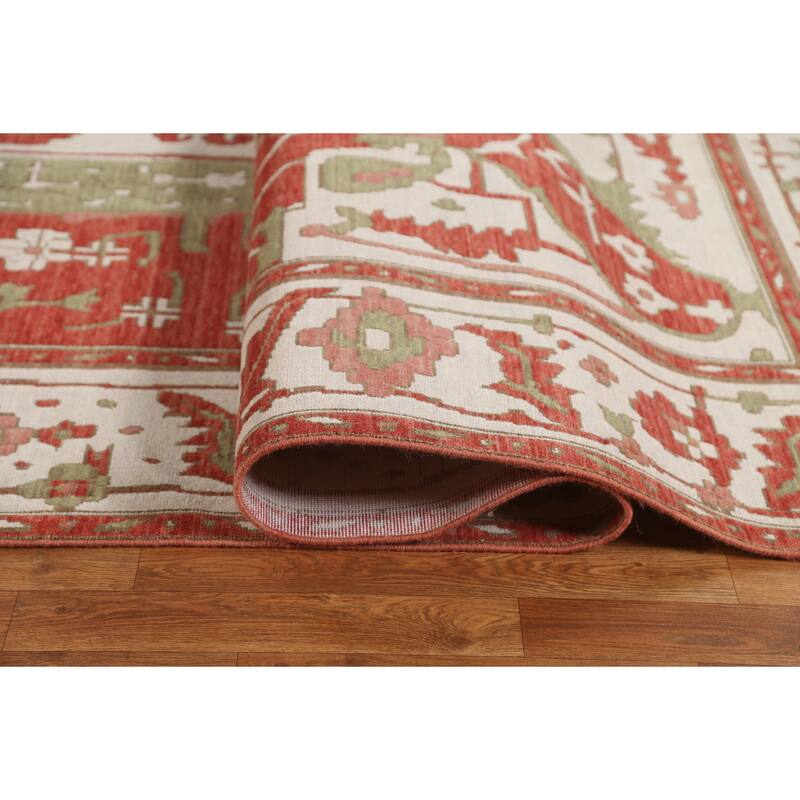 Red Heriz Serapi Turkish Oriental Area Rug Hand-knotted Wool Carpet - 9'9" x 13'0"