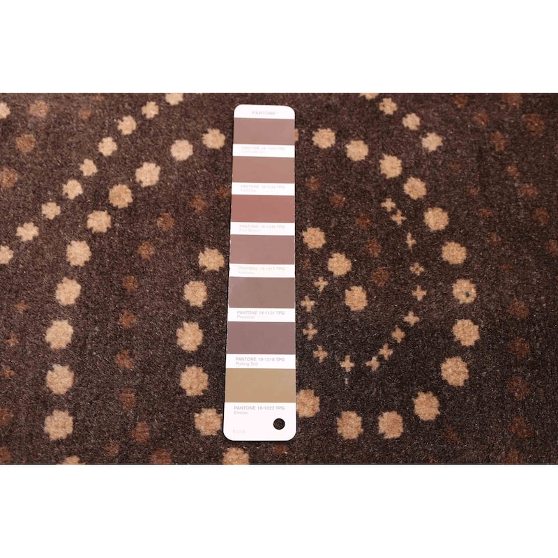 ECARPETGALLERY Hand-knotted Legacy Dark Brown Wool Rug - 8'0 x 9'6