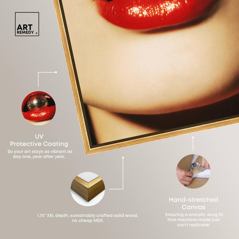 Disco Lips Canvas by Art Remedy