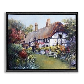Stupell Budding Cottage Garden Framed Floater Canvas Wall Art Design By ...