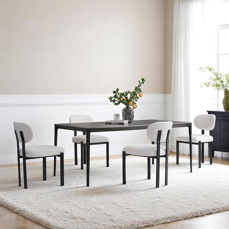 KISRAIS Modern Upholstered Dining Chair, Set of 2