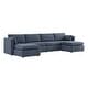 preview thumbnail 49 of 179, Mia Oversized Modular Sectional Fabric Sofa Blue-6 Pieces