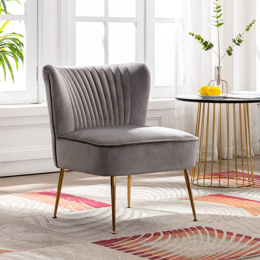 Heaven Contemporary Velvet Upholstered Accent Chair