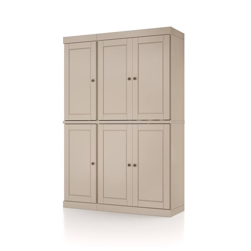 Palace Imports 100% Solid Wood Pantry Cabinet, Raised Panel Doors, 2 Drawers, Adjustable Shelves, 48.5" Wide, 71.5" Tall