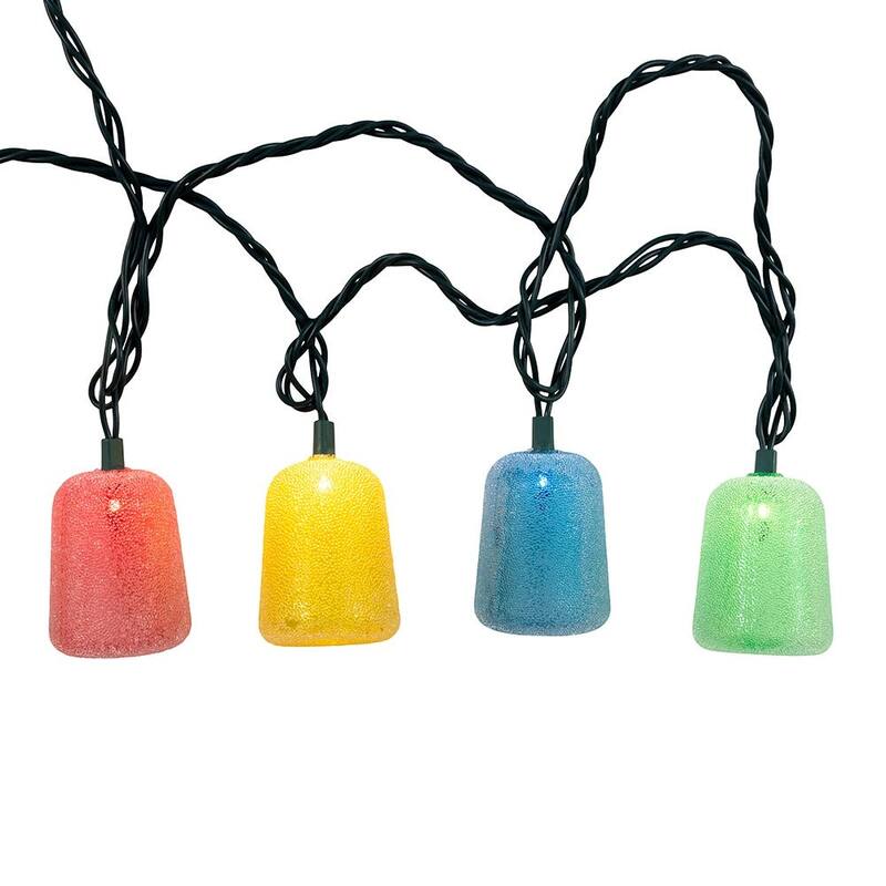 Kurt Adler-Foots UL 10-Light Multicolor Gumdrop Light Set