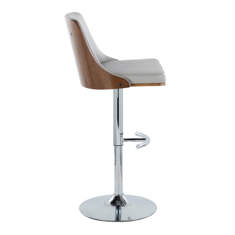 Carson Carrington Oscar Adjustable Bar Stool with Rounded T Footrest (Set of 2)