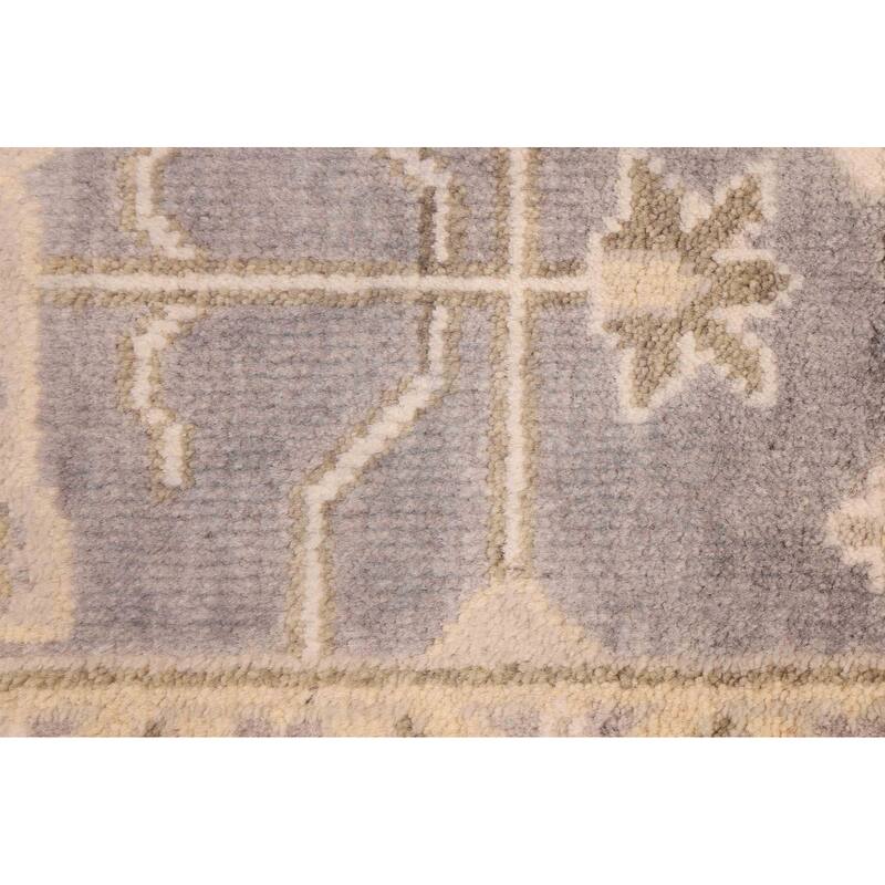 ECARPETGALLERY Hand-knotted Royal Oushak Dark Grey Wool Rug - 7'10 x 10'1