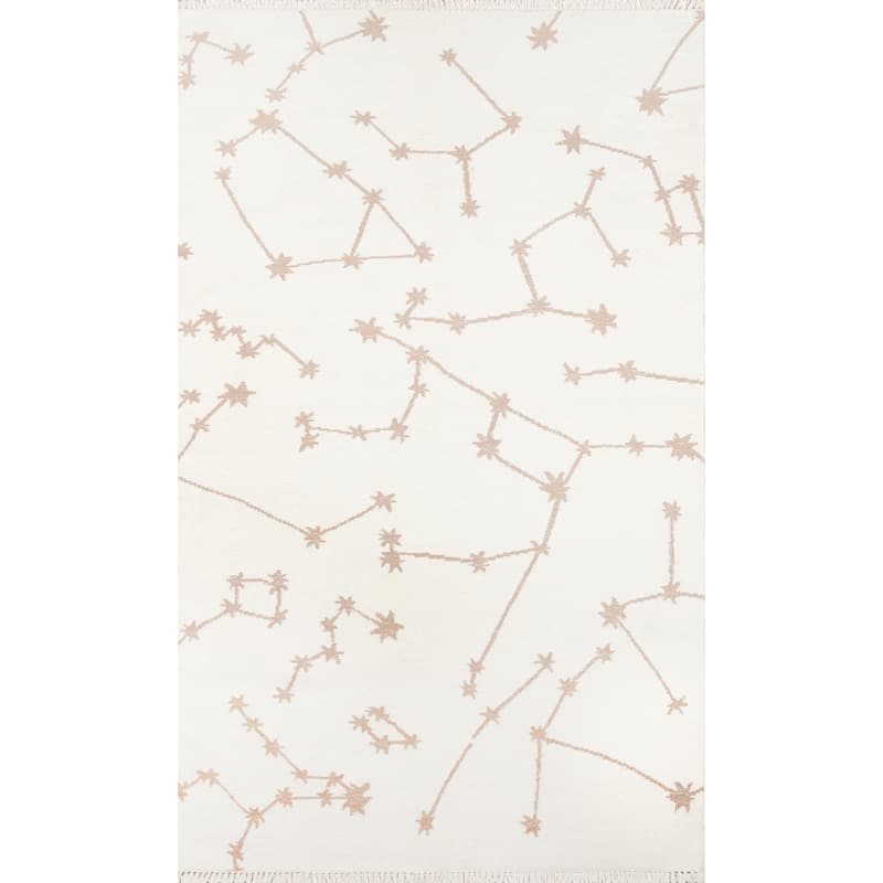 Novogratz by Momeni Jem Stella Hand Woven Flatweave Rug - 3'6" X 5'6" - Ivory - Rectangle