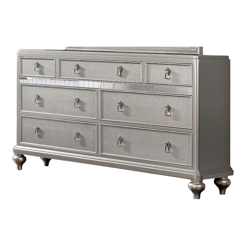 Dzhebel Contemporary 56-inch Wide 7-Drawer Solid Wood Dresser by Furniture of America