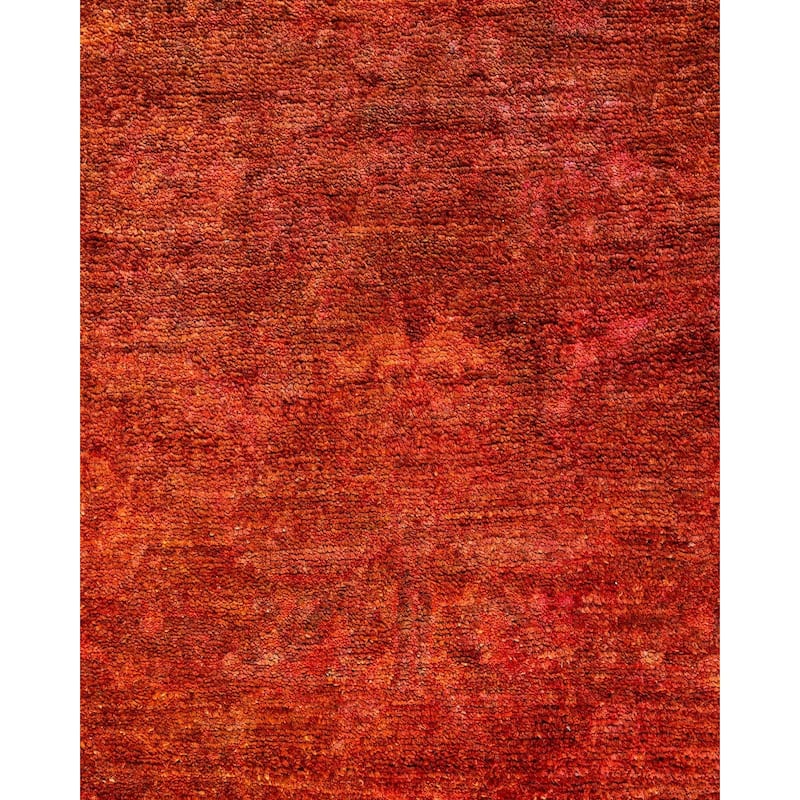 Vibrance One-of-a-Kind Hand-Knotted Area Rug - Orange, 3' 10" x 6' 3" - 3' 10" x 6' 3"