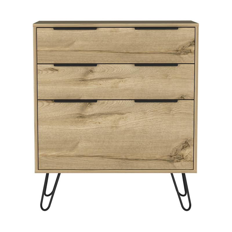 Augusta Dresser with Hairpin Legs and 3 Drawers