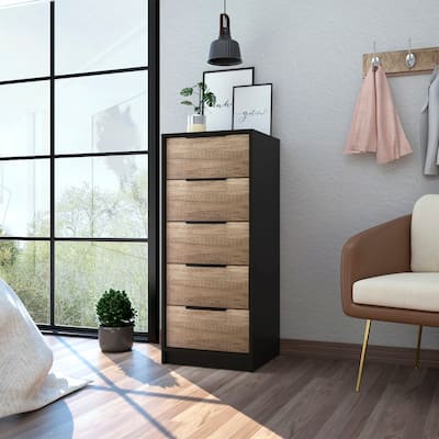 TUHOME Kaia 5 Drawer Dresser, Vertical Dresser