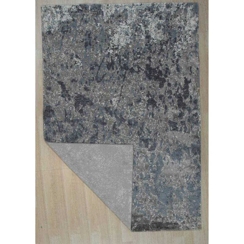 Yellow Swirl Hand-Tufted Wool Rug - Vibrant and Artistic Design