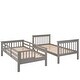 preview thumbnail 9 of 10, Twin Over Twin Wood Bunk Bed with Guard Rail,Maximized Storage Space
