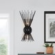 preview thumbnail 3 of 8, Nathan 2-Light Black Starburst Wall Sconce Light - 18"H