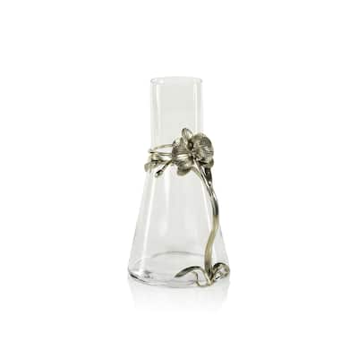 Perdana 9.75" Tall Orchid Pewter & Glass Pitcher